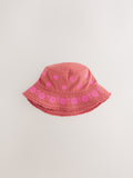 Chocolate Pink Laser Cut Embroidery Bucket Hat (3mths-16yrs)