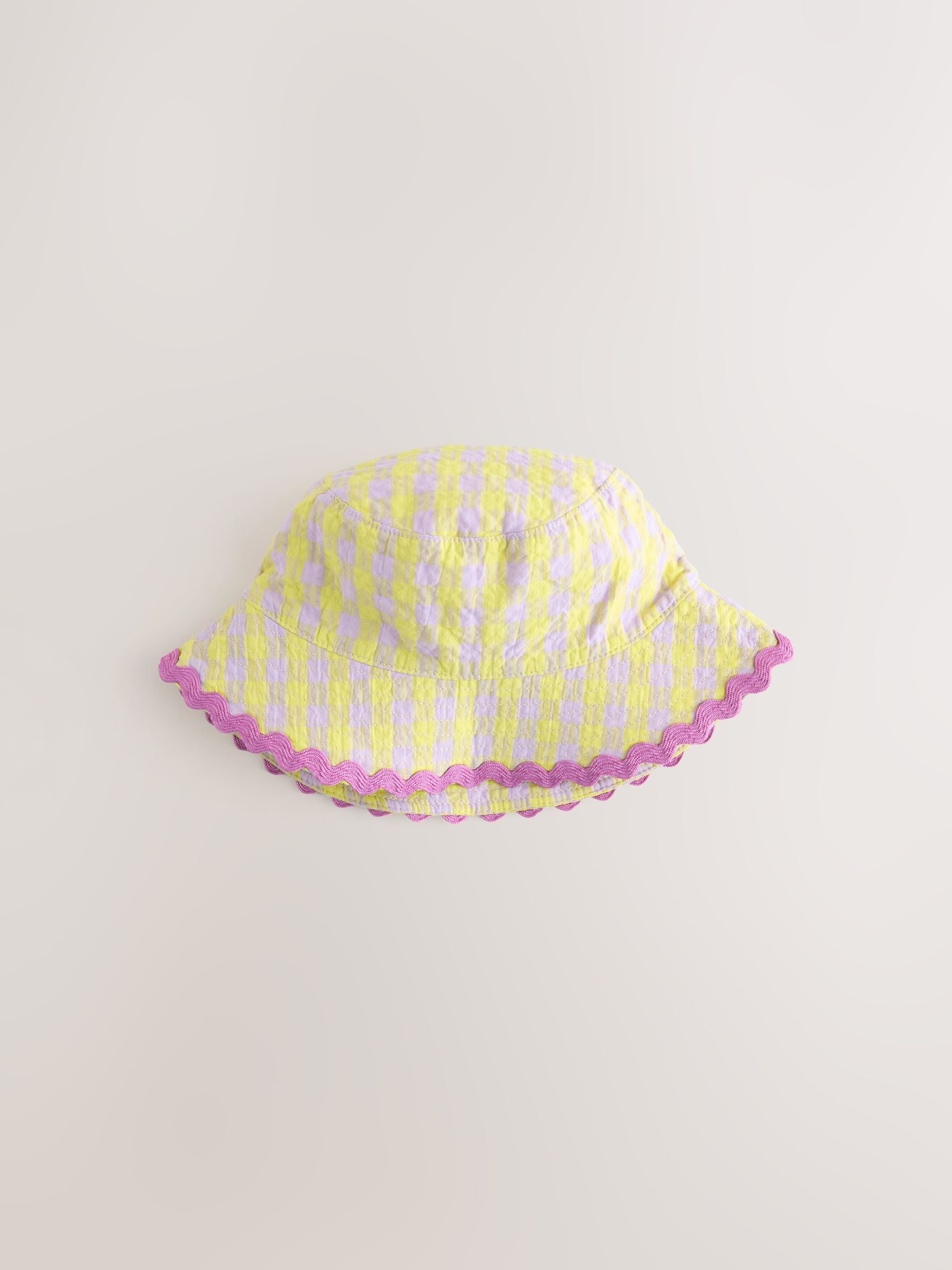 Yellow/Purple Bucket Hat (3mths-16yrs)