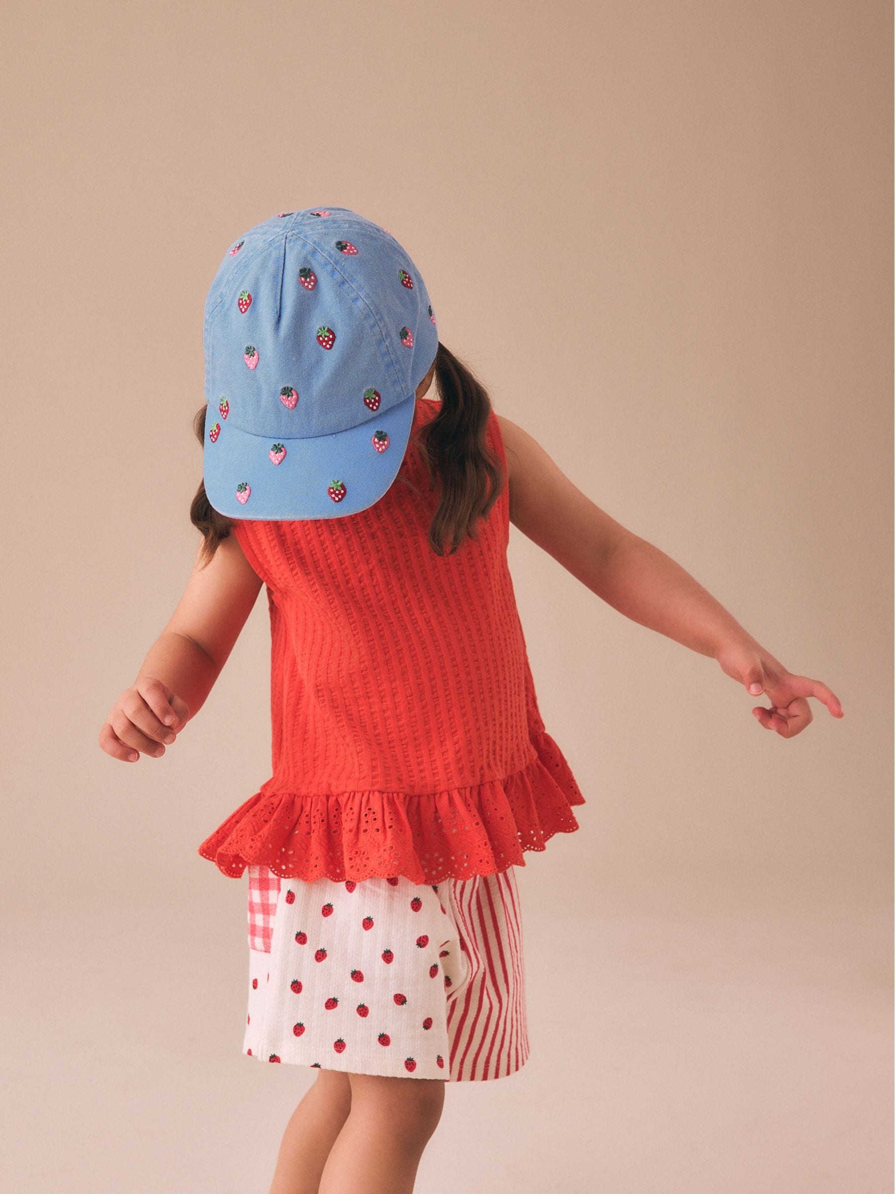 Blue/Red Berries Baseball Cap (1-16yrs)