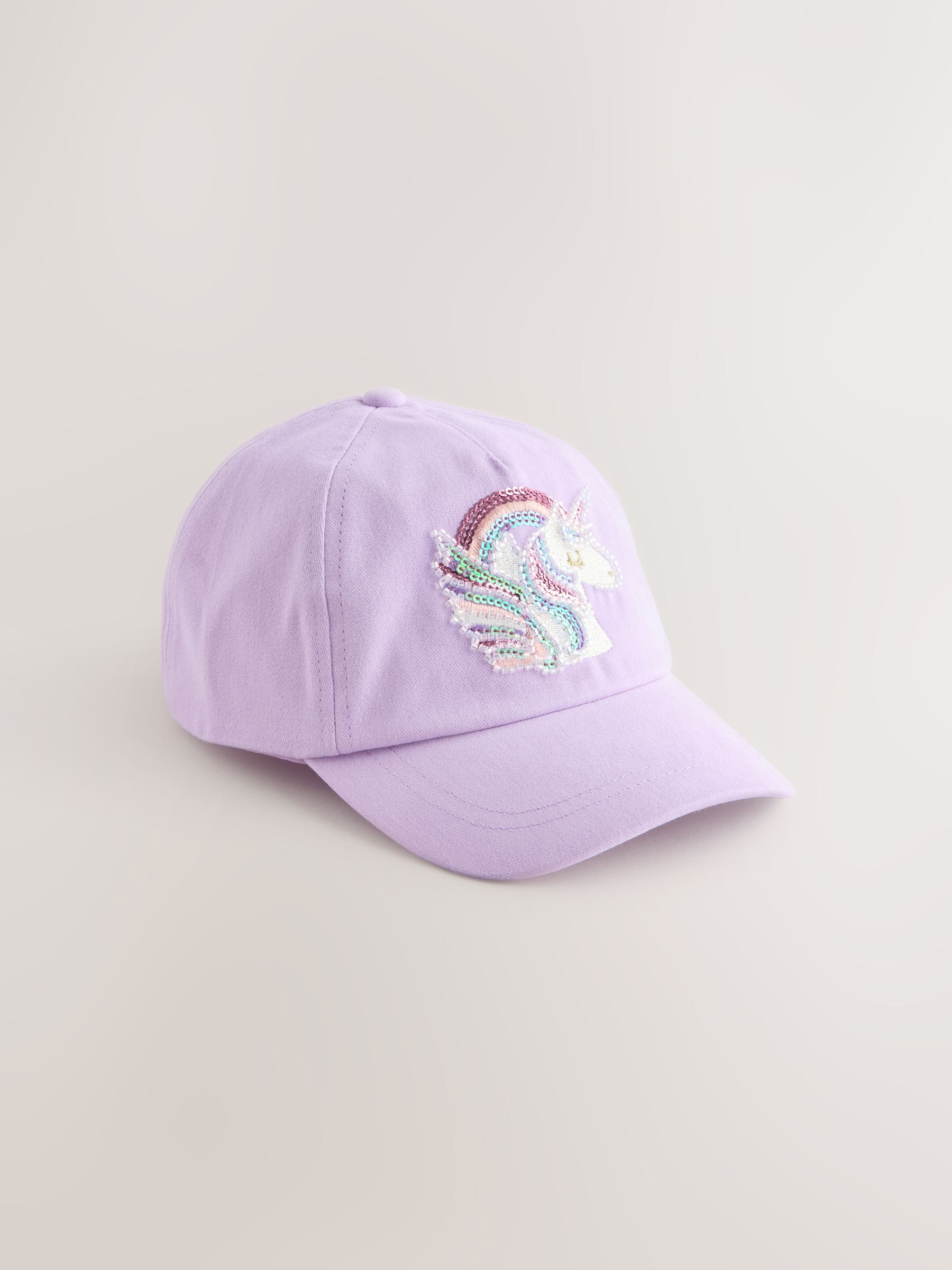 Lilac purple unicorn cap for children 1-16 years (British brand)