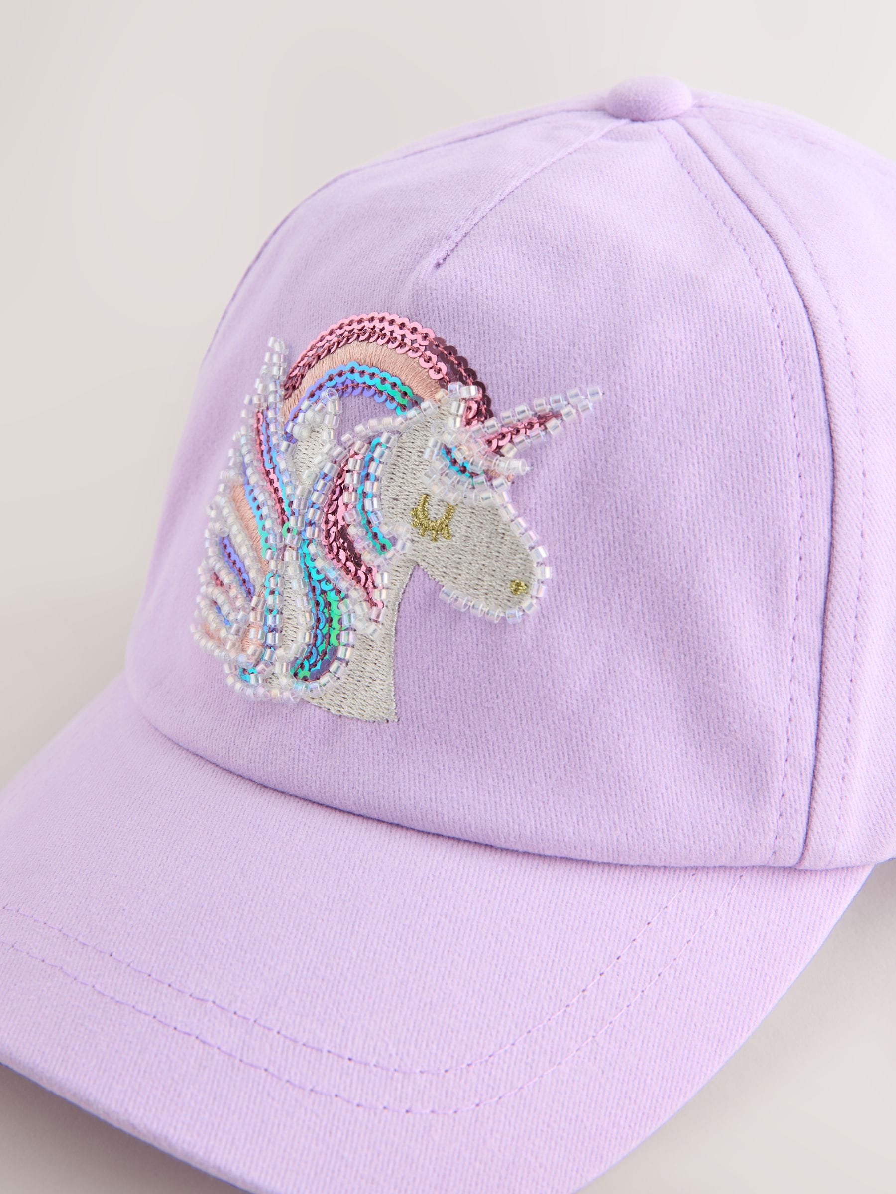 Lilac purple unicorn cap for children 1-16 years (British brand)