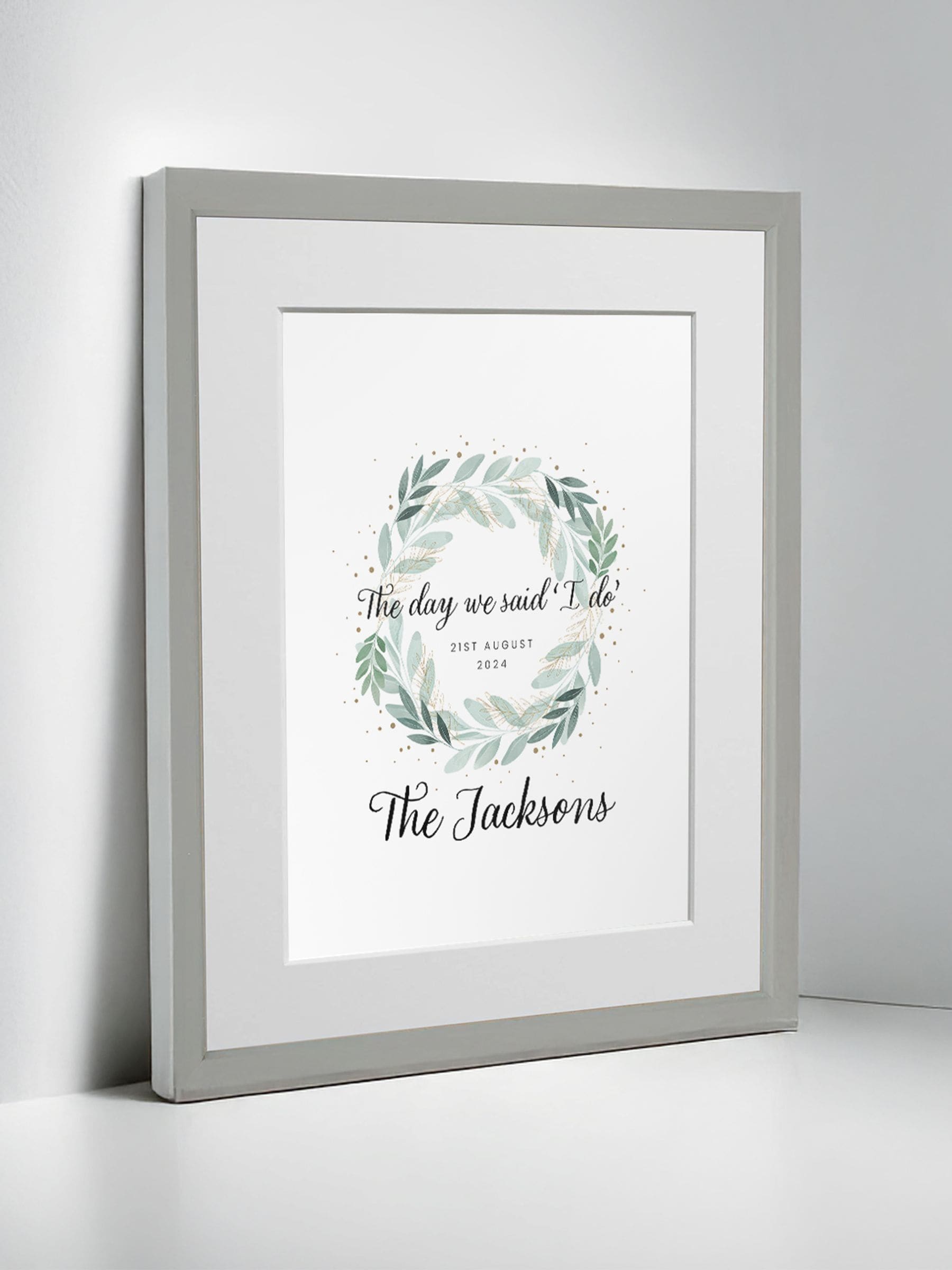 Jonnys Sister Personalised I Do Framed Print 12x10, imported from the UK