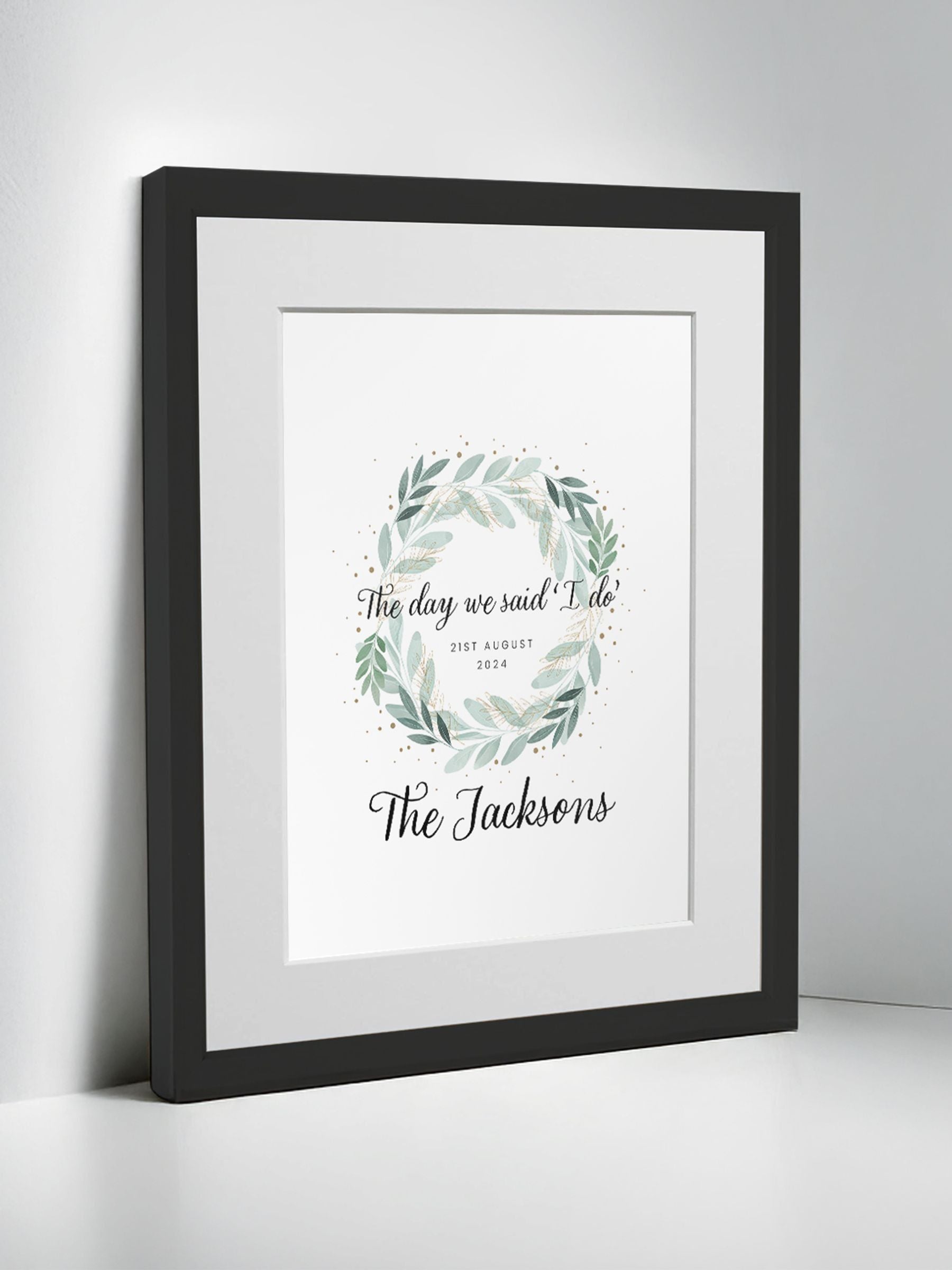 Personalised Anniversary “I Do” Keepsake Framed Print by Jonnys Sister