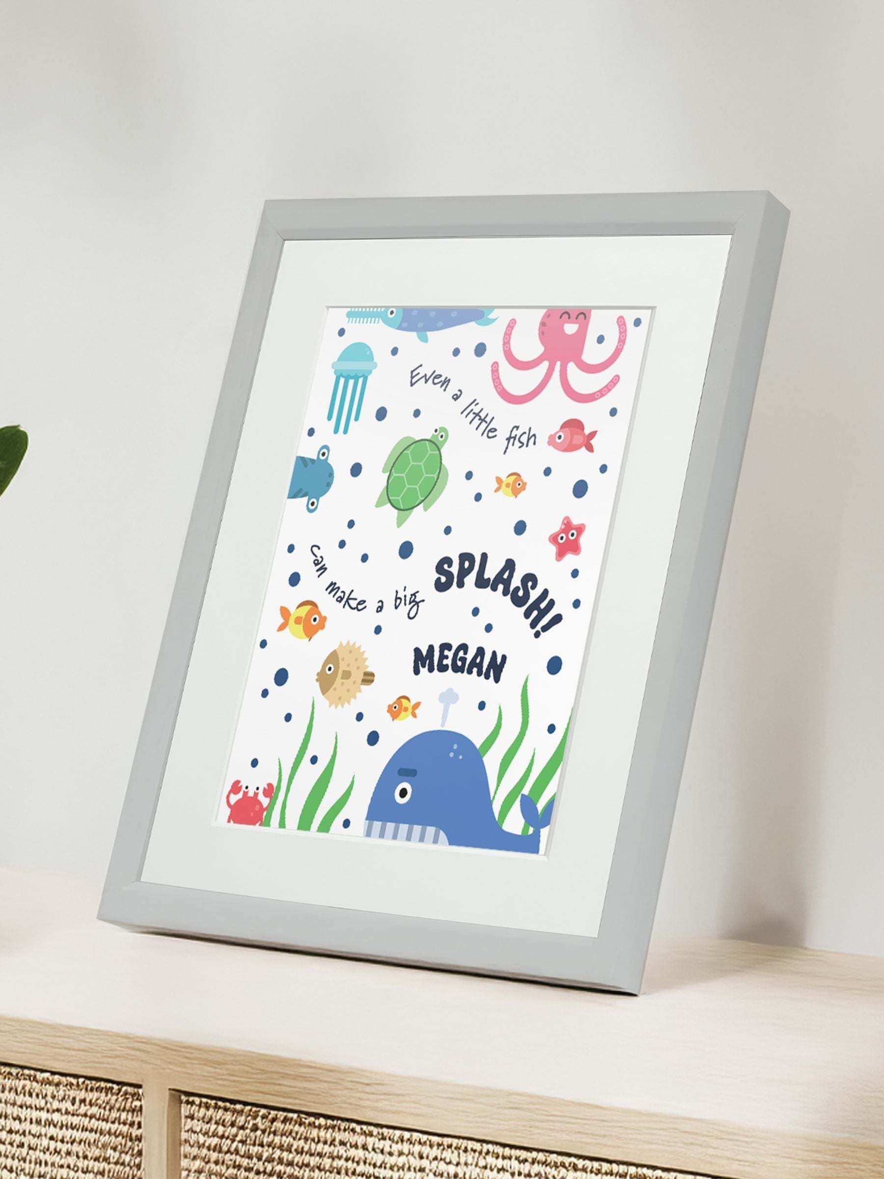 Jonnys Sister Under the Sea framed print 12x10 inches, imported from the UK