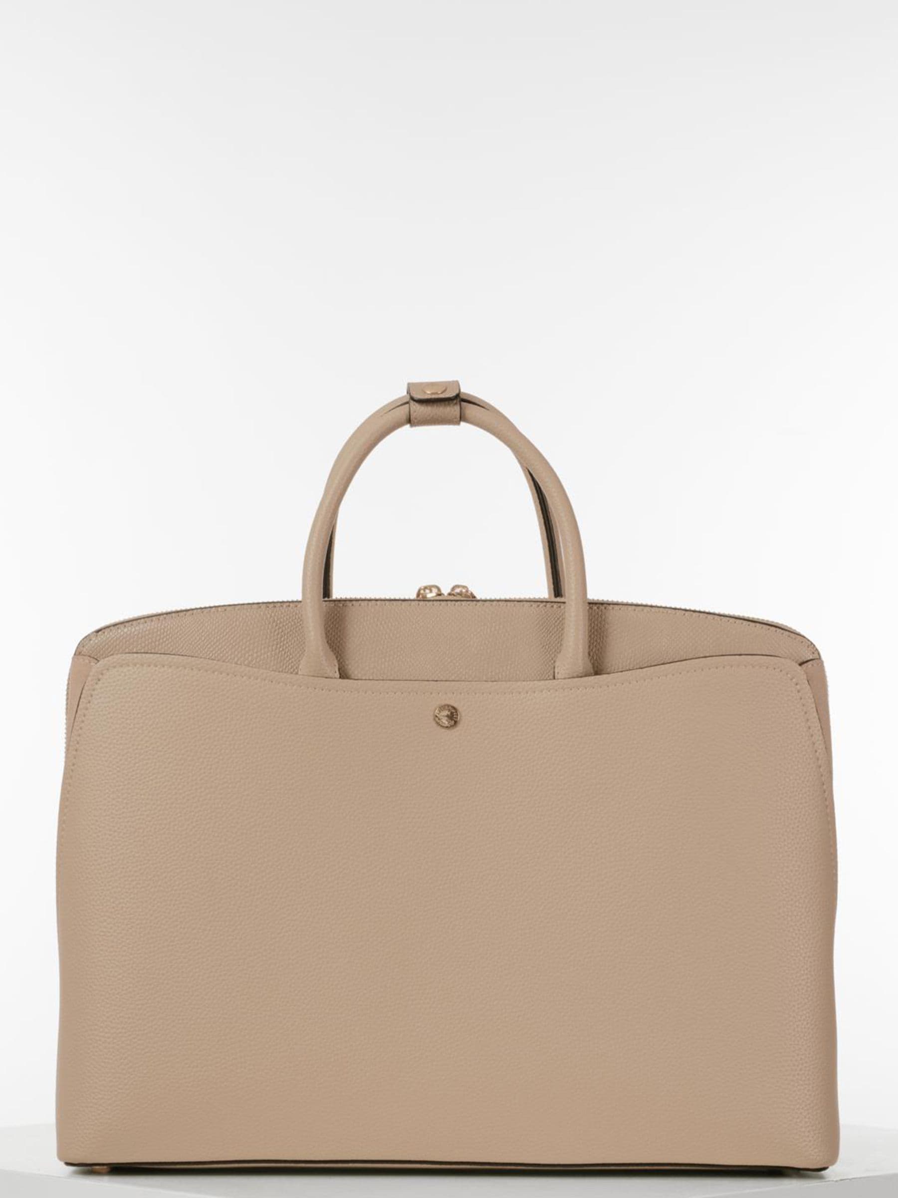 Luella Grey Taupe Carlotta Laptop Tote, imported from the UK