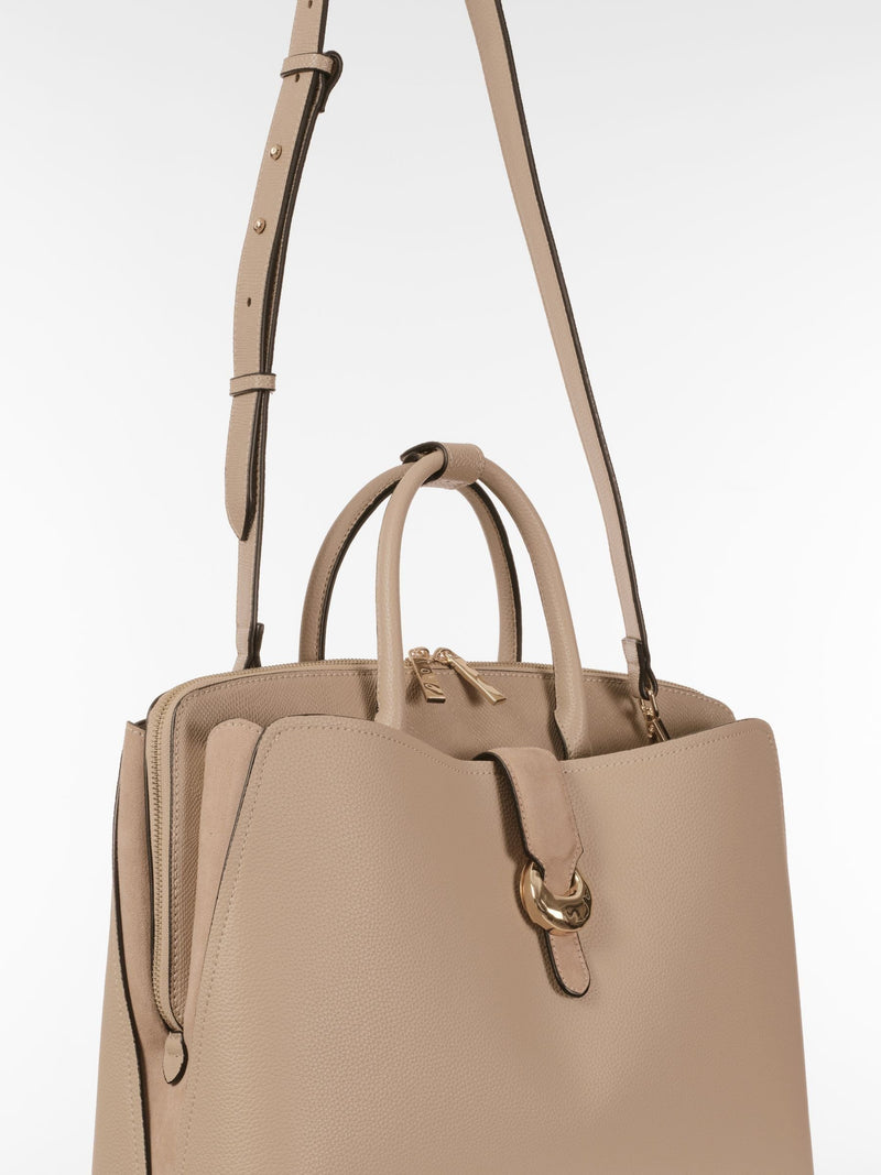 Luella Grey Taupe Carlotta Laptop Tote, imported from the UK