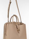 Luella Grey Taupe Carlotta Laptop Tote, imported from the UK