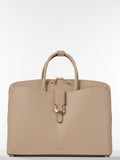 Luella Grey Taupe Carlotta Laptop Tote, imported from the UK