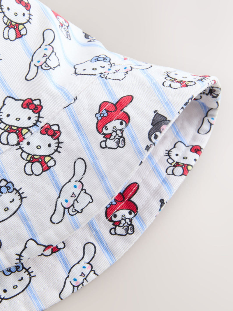 Hello Kitty bucket hat white blue red (British brand)