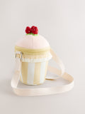 Pink cupcake cross-body bag 14cm height, imported from the UK