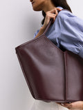 Hereu Studio Burgundy Calella distressed leather tote, UK version