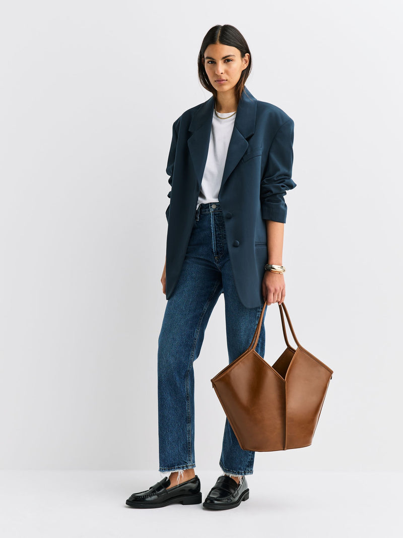 Hereu Studio Light Brown Calella Leather Tote Bag