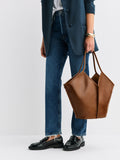 Hereu Studio Light Brown Calella Leather Tote Bag