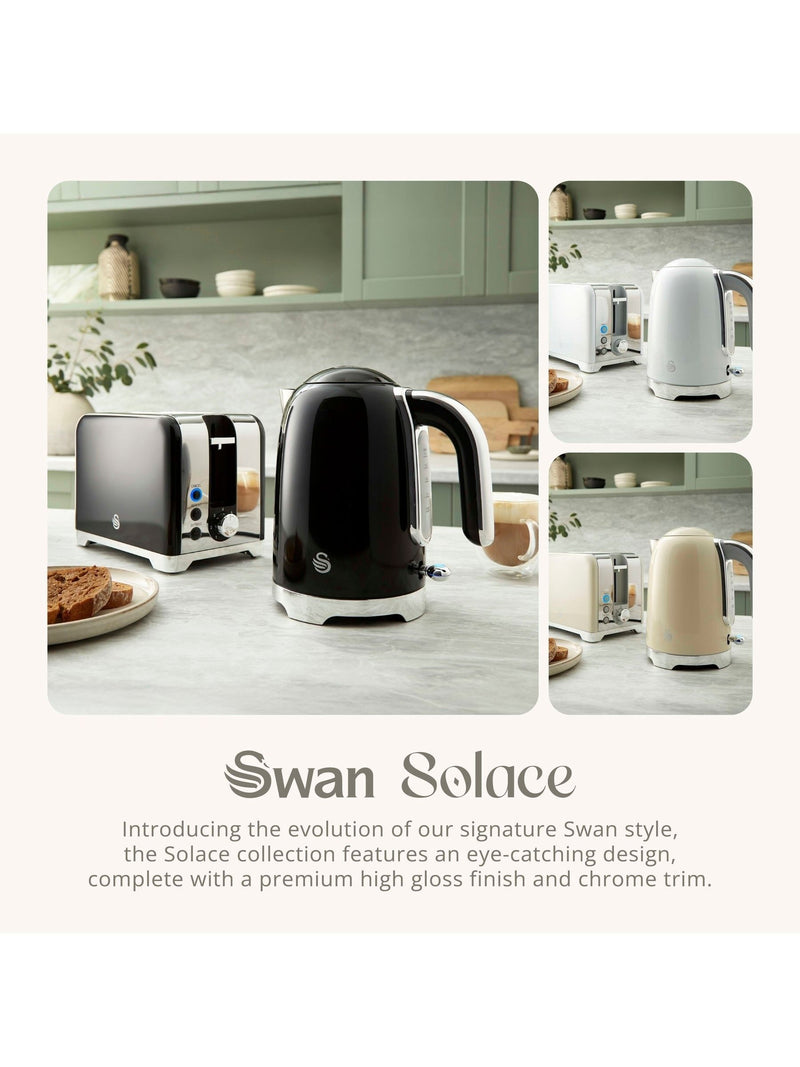 Swan Black Solace 2 slice toaster - British product