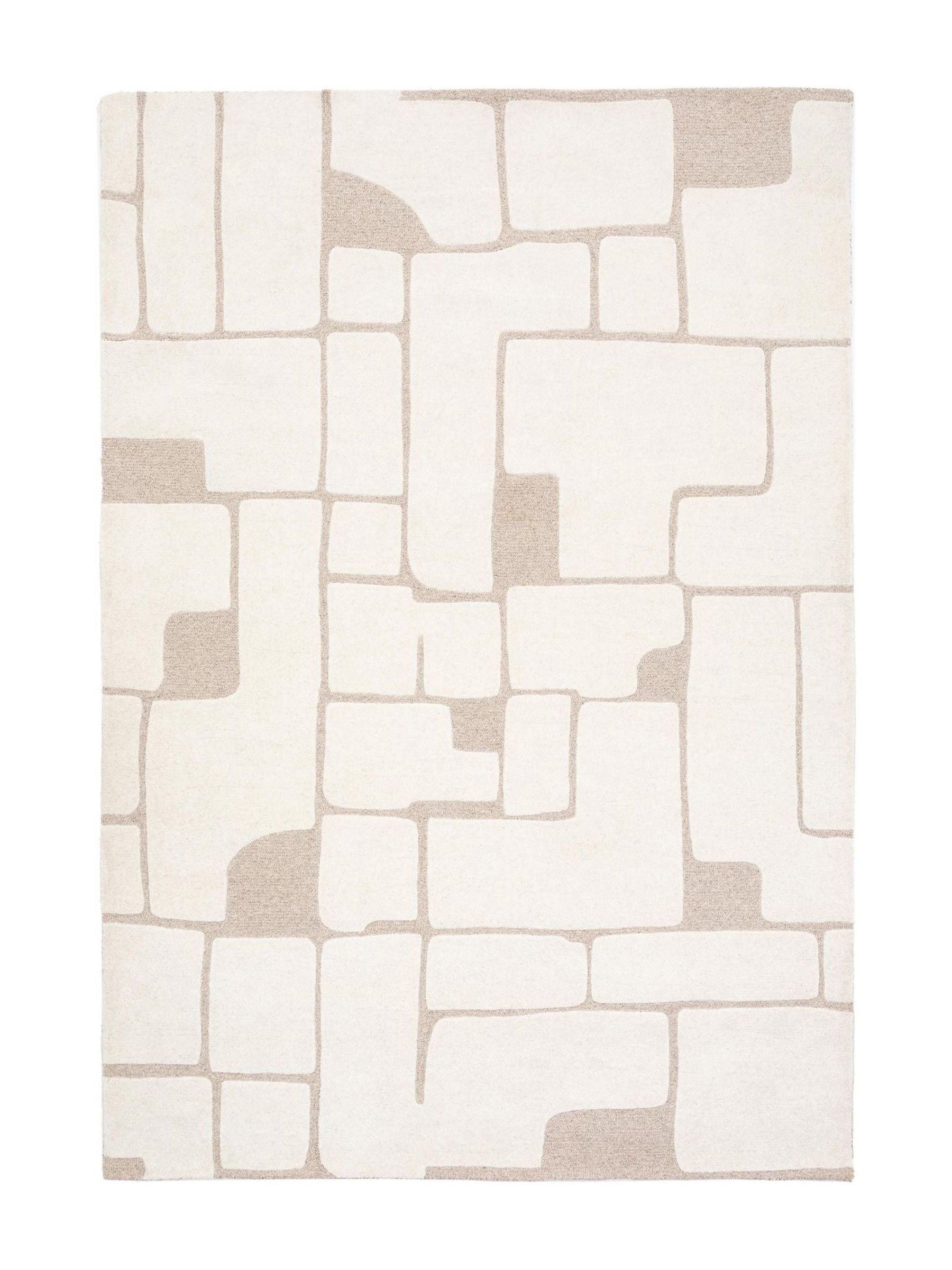 Gallery Home white Denver tufted graphic rug 200x290cm, UK version
