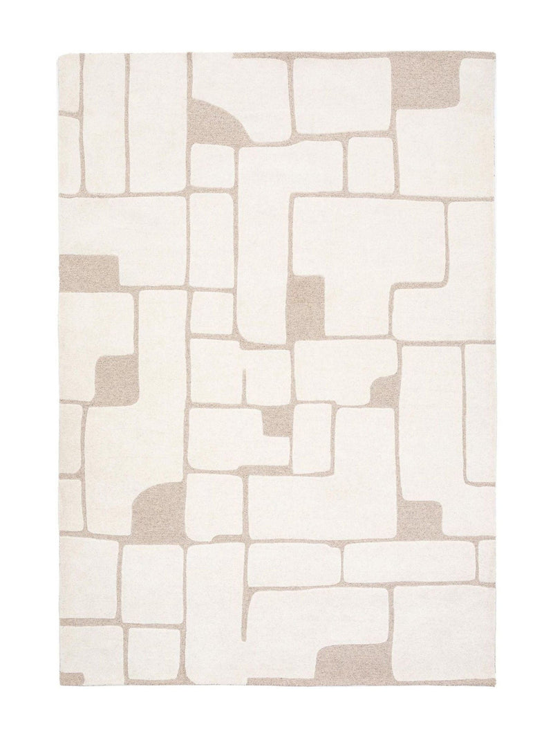 Gallery Home white Denver tufted graphic rug 200x290cm, UK version