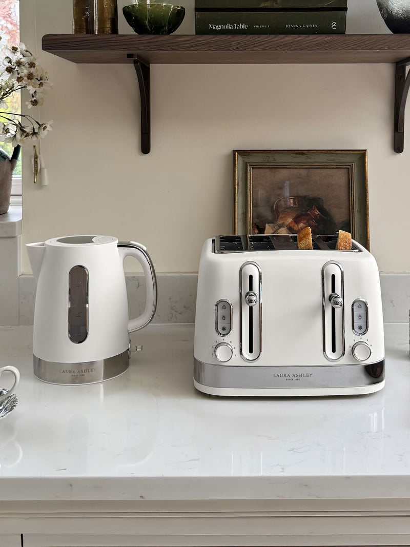 Laura Ashley Cotton White jug kettle 1.7L, imported from the UK