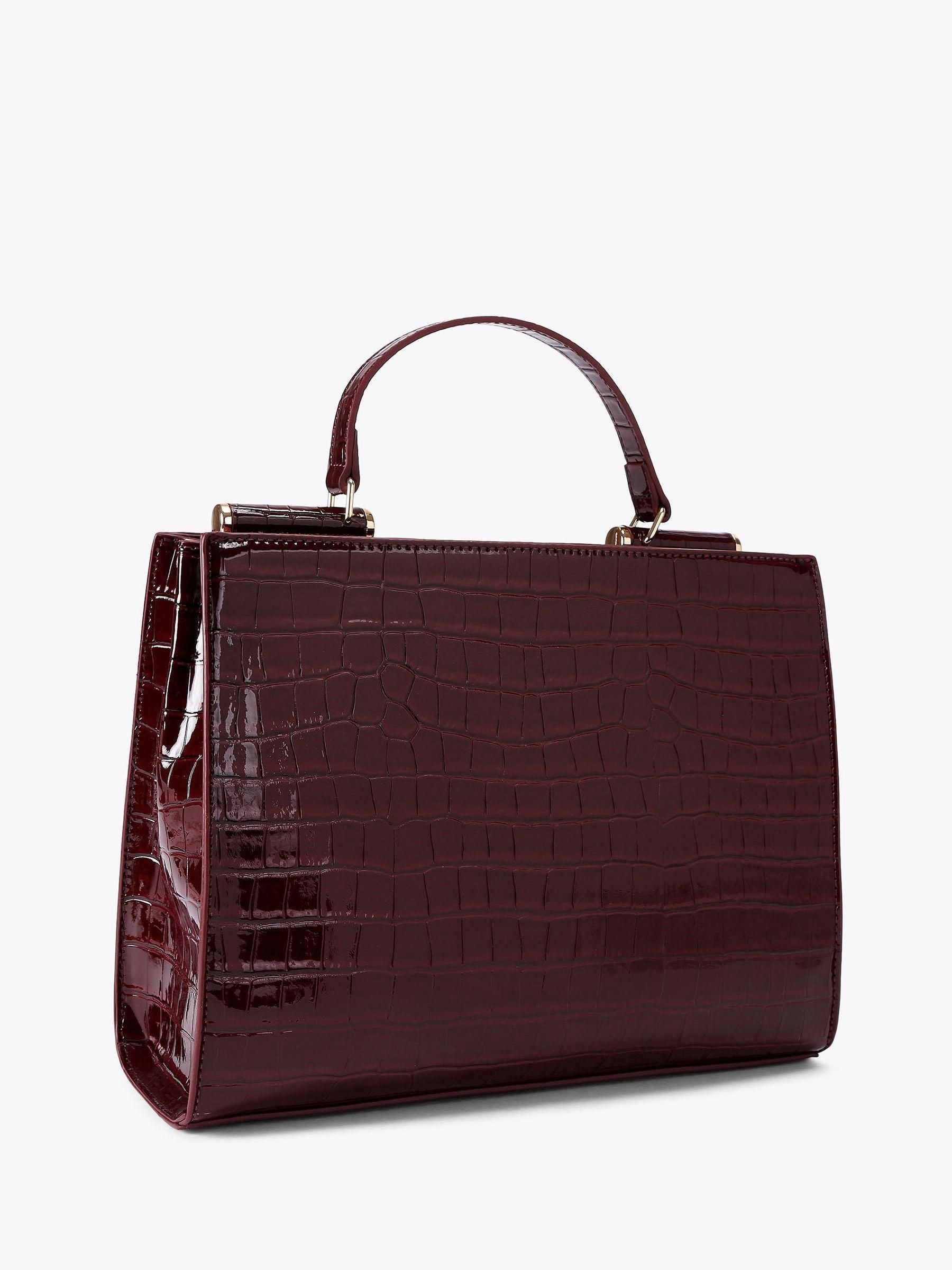 Carvela Wine Red Jessica Mini Tote handbag, imported from the UK