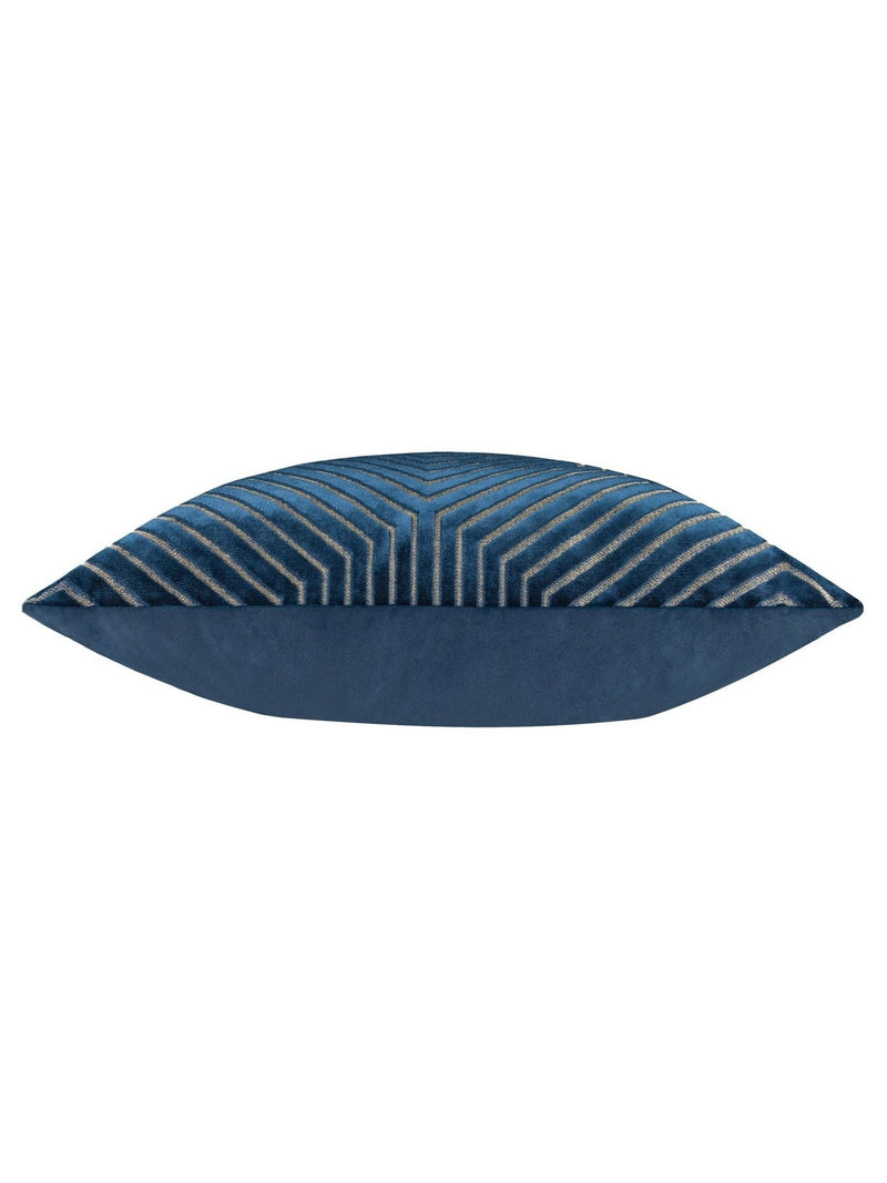 Paoletti Navy Evoke velvet cushion square 55cm, UK version