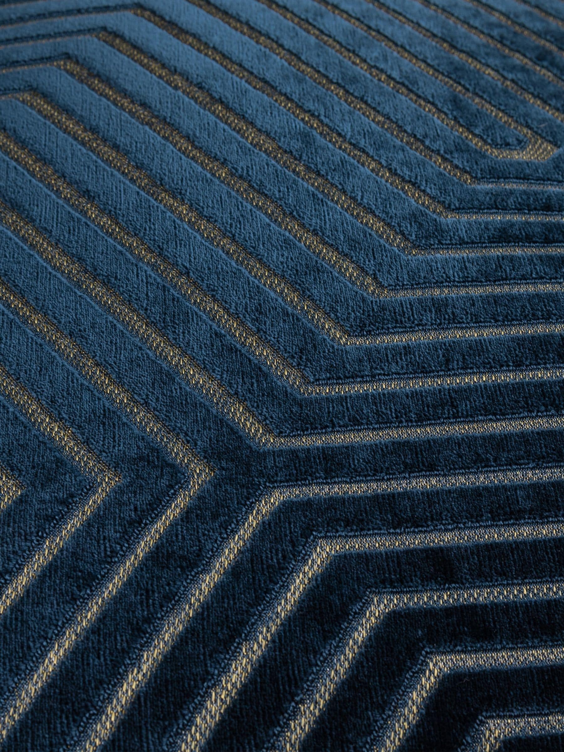 Paoletti Navy Evoke velvet cushion square 55cm, UK version