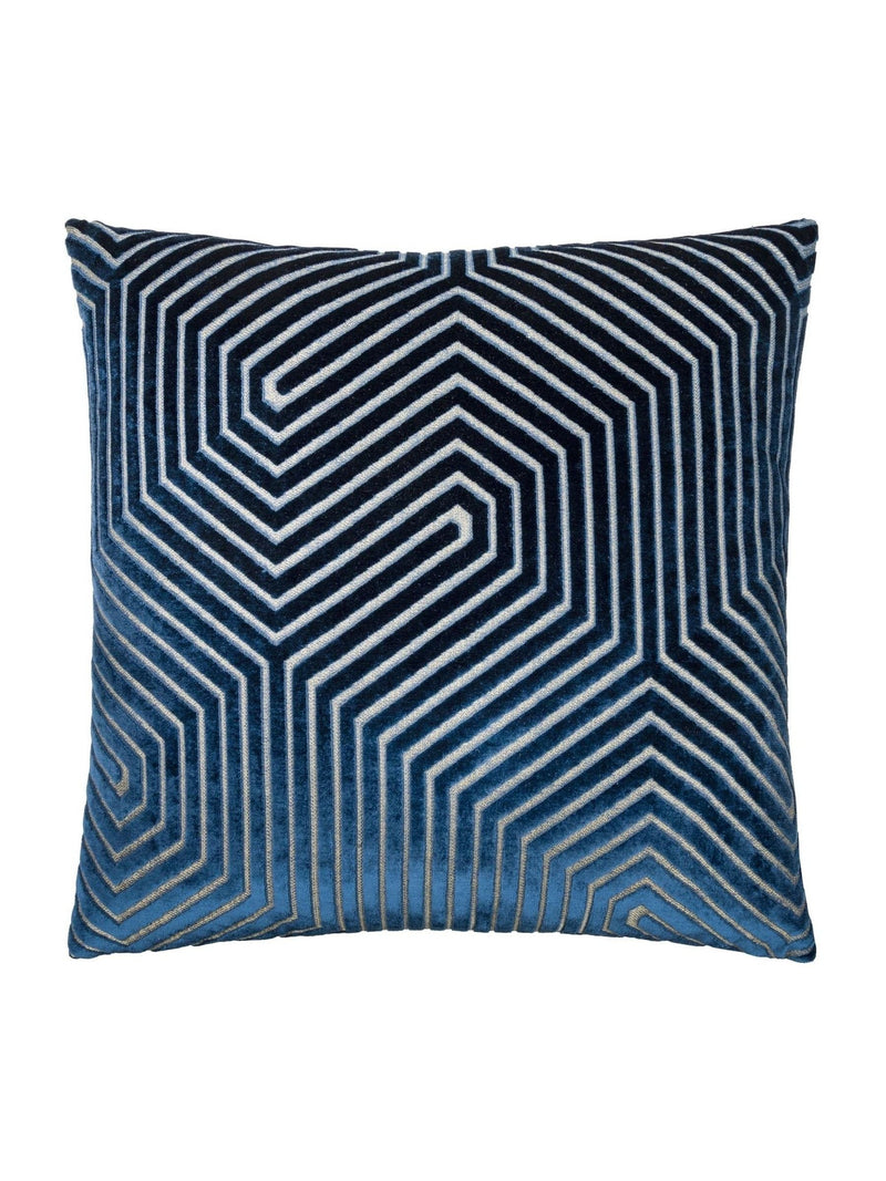 Paoletti Navy Evoke velvet cushion square 55cm, UK version