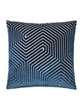 Paoletti Navy Evoke velvet cushion square 55cm, UK version