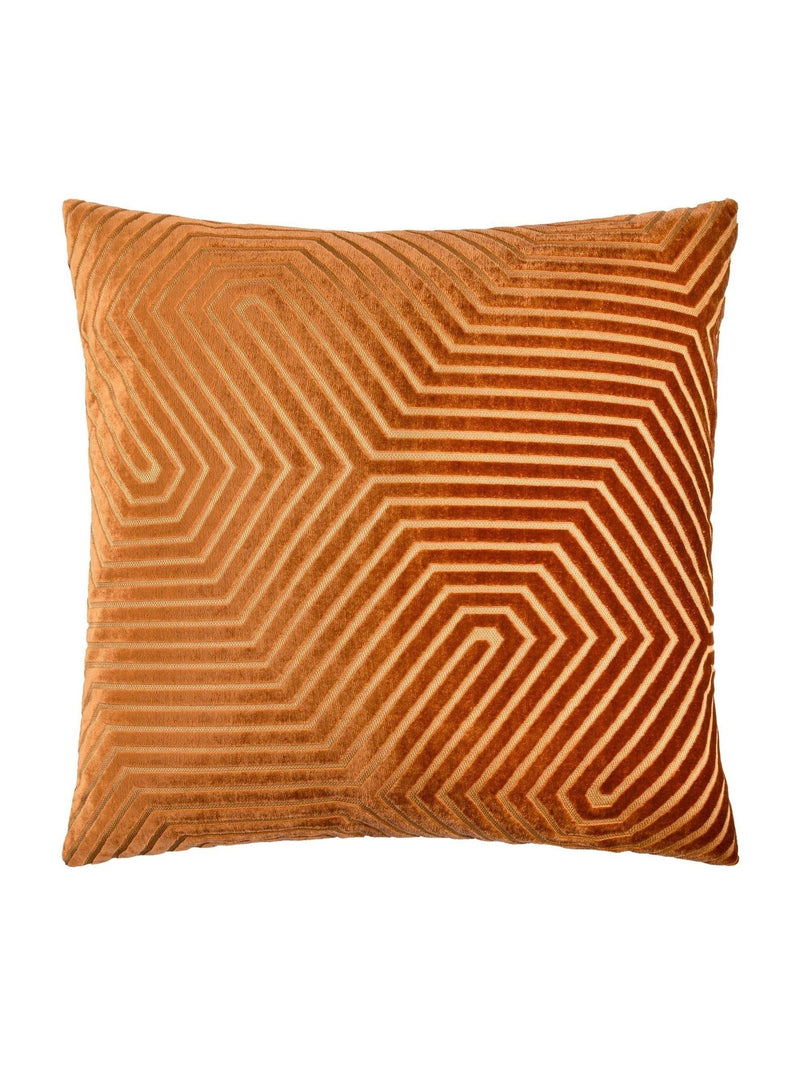 Paoletti Brick Evoke Cut Velvet Cushion
