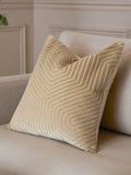 Paoletti Ivory Evoke Cut Velvet Cushion