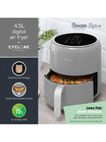 Swan grey retro digital air fryer 4.5L (British brand)