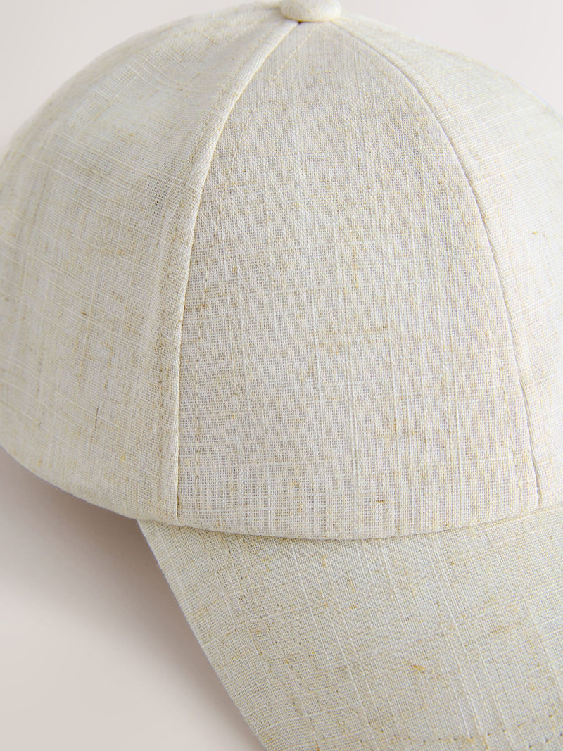 Chocolate brown linen blend cap - British product