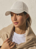 Chocolate brown linen blend cap - British product