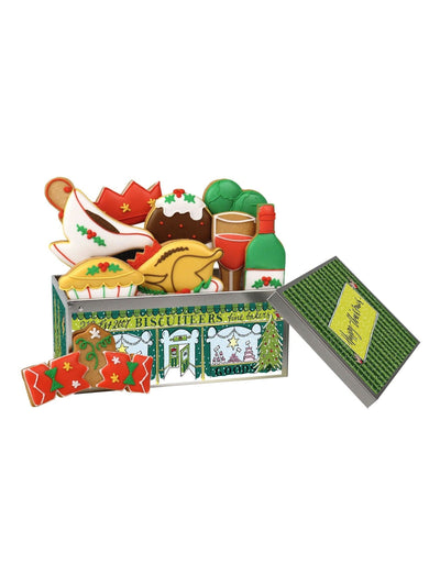 Next Biscuiteers Hand-Iced Christmas Feast Biscuit Tin- Buy online at McGrocer