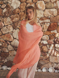 Linen scarf sarong bright pink multiway, UK version