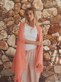 Linen scarf sarong bright pink multiway, UK version
