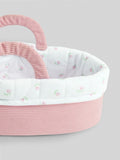 JoJo Maman Bébé pink personalised doll carry cot, UK version
