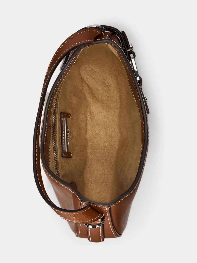 Lauren Ralph Lauren brown Tasha leather crossbody bag (British brand)