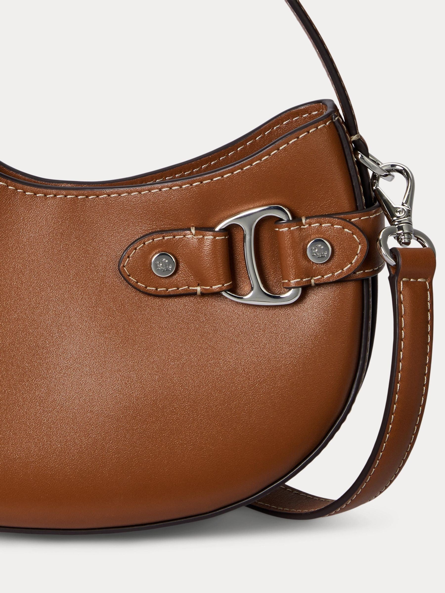 Lauren Ralph Lauren brown Tasha leather crossbody bag (British brand)