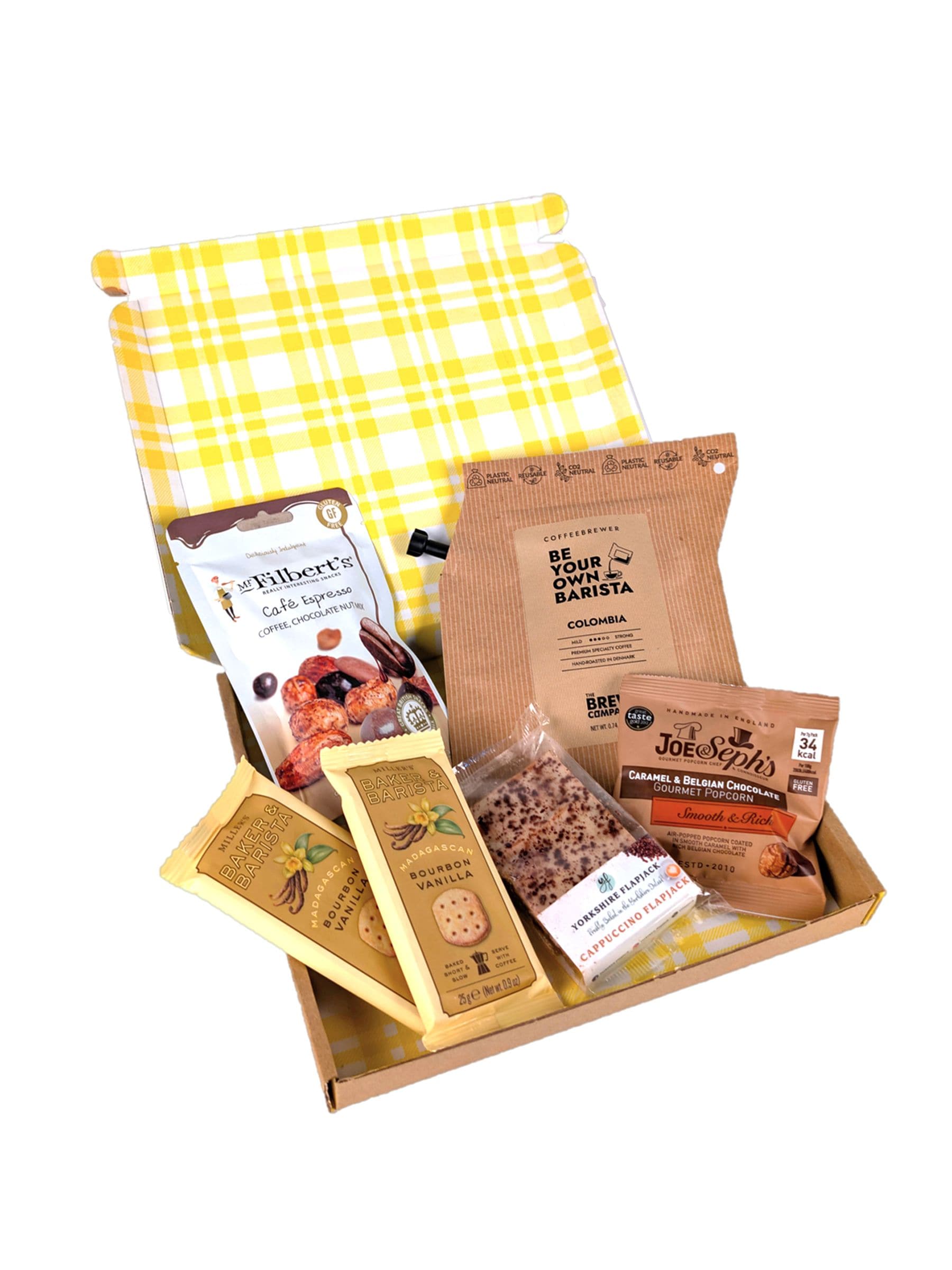 Spicers of Hythe Coffee Lover gift box with snacks, imported from the UK
