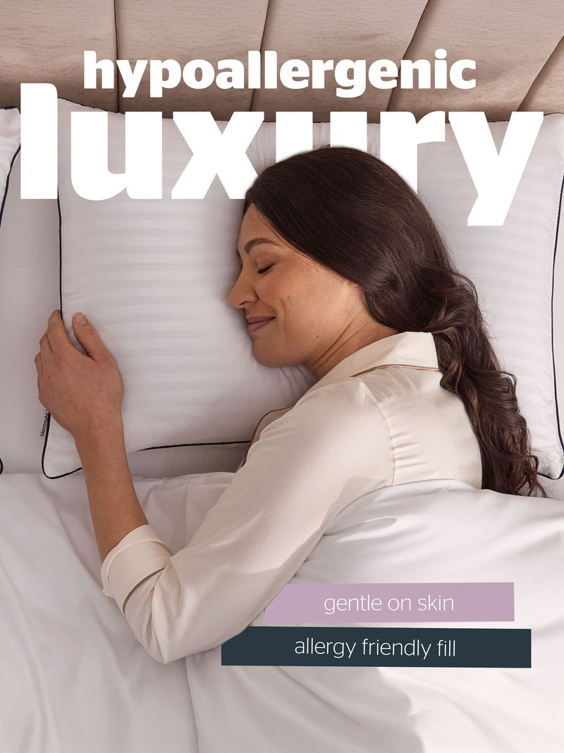 Silentnight Luxury Piped Hotel Collection pillows 4 pack (British brand)