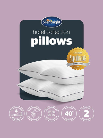 Lot de 4 oreillers de collection hôtelière Silentnight Luxury Piped - Acheter en ligne chez McGrocer