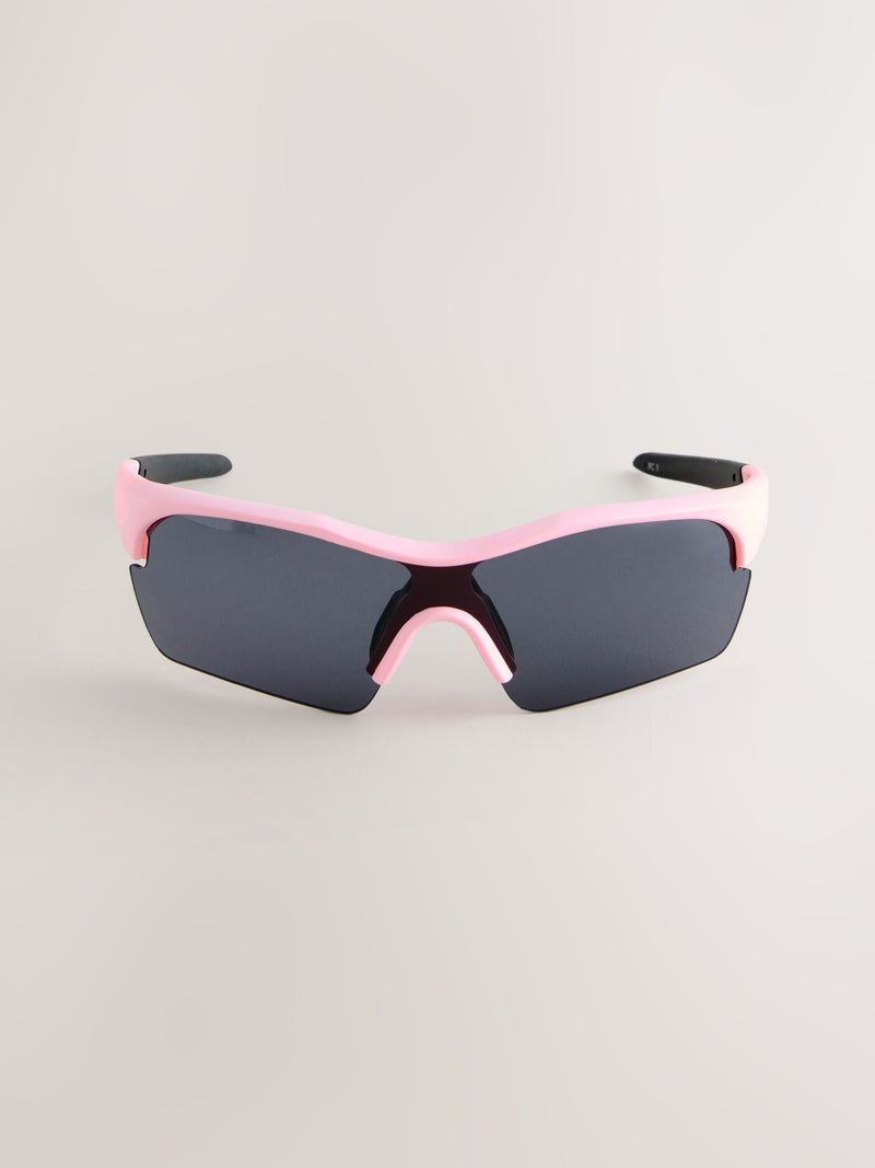 Pink sporty kids sunglasses with recycled materials, UK version