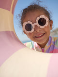 Light pink flower sunglasses for children (British brand)