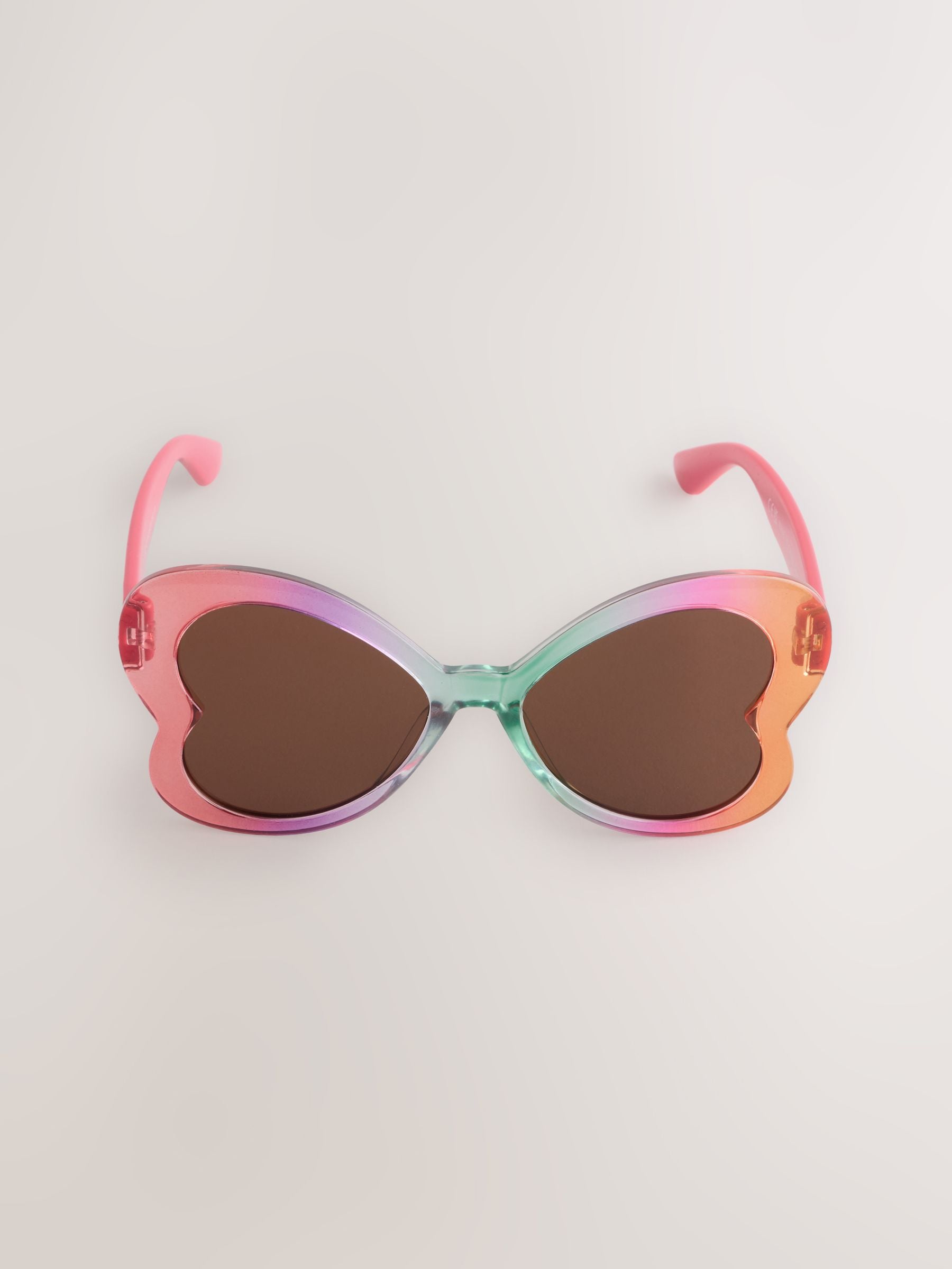 Rainbow butterfly novelty sunglasses recycled polycarbonate, imported from the UK