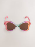 Rainbow butterfly novelty sunglasses recycled polycarbonate, imported from the UK