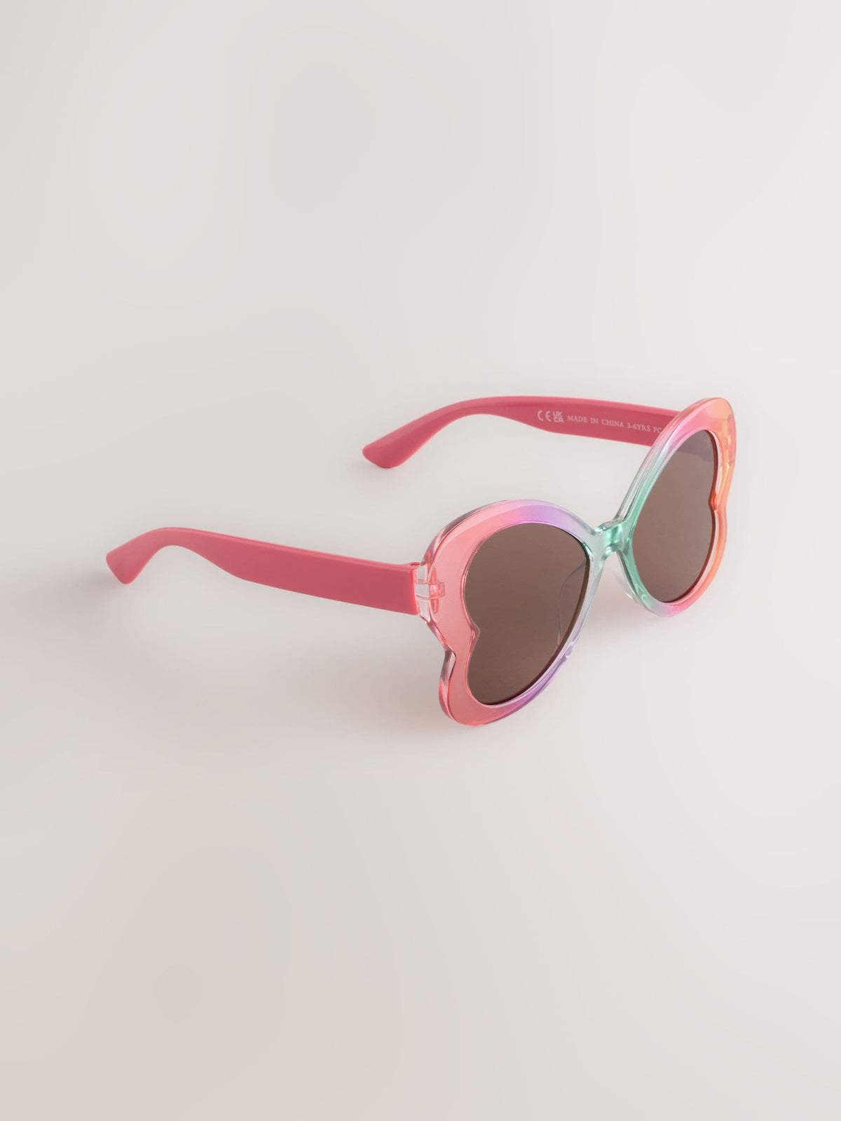 Rainbow butterfly novelty sunglasses recycled polycarbonate, imported from the UK