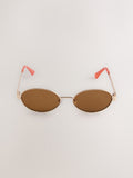 Gold Oval Sunglasses for children, category 3 lenses (British brand)