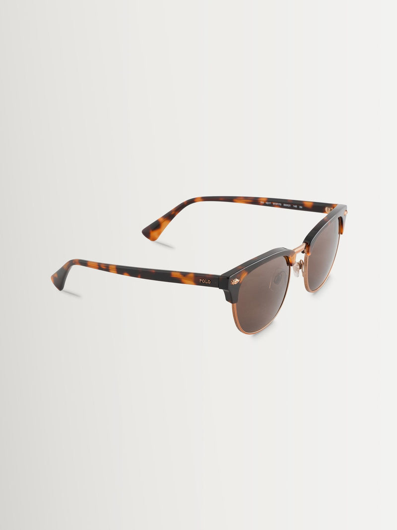 Polo Ralph Lauren PH4217 round sunglasses with brown tortoise frame, UK version