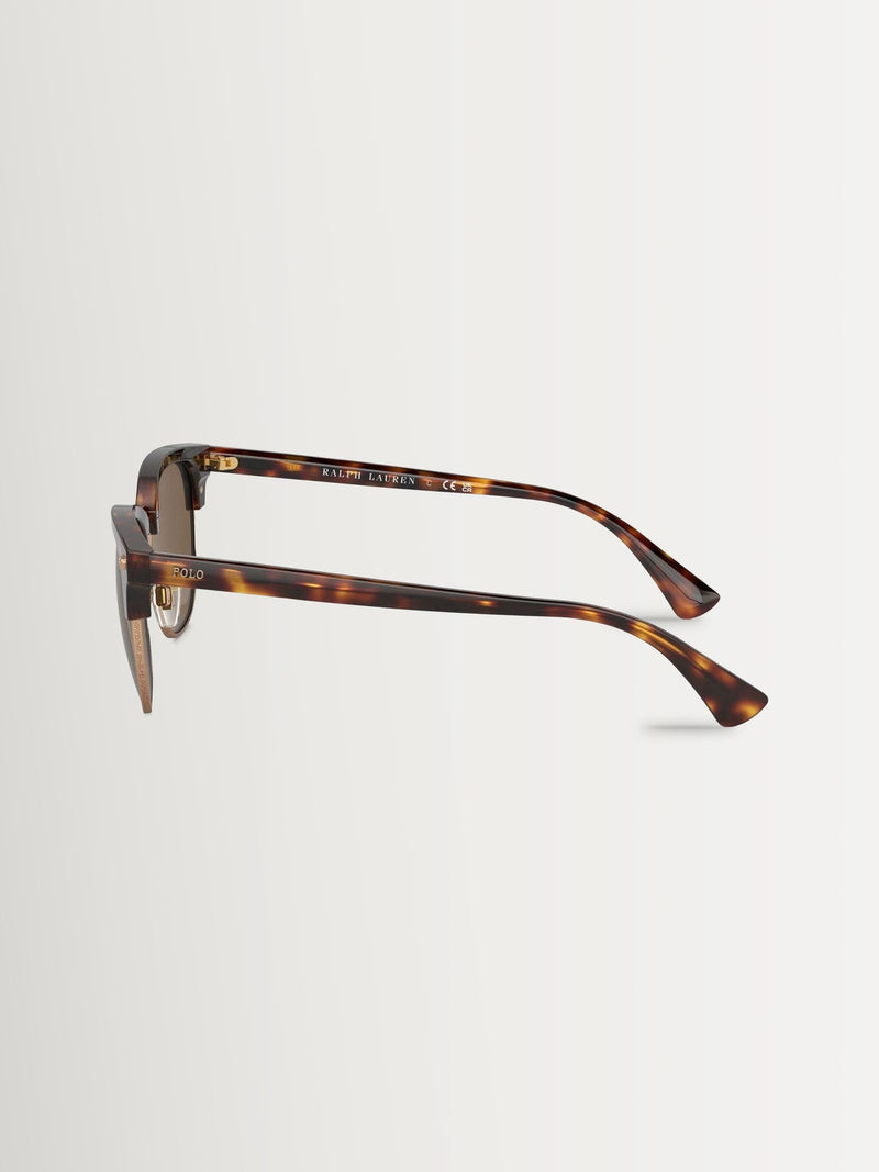 Polo Ralph Lauren PH4217 round sunglasses with brown tortoise frame, UK version