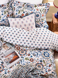 Joules Navy Multi Festival Flowers duvet cover and pillowcase set, UK version