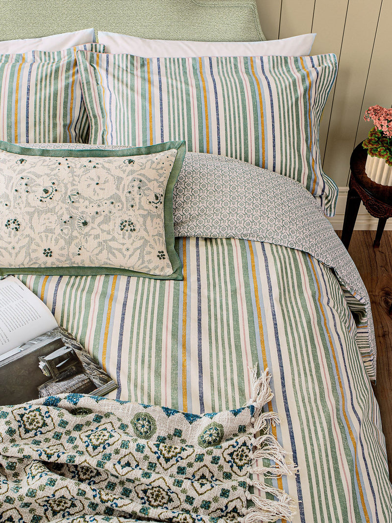 Joules Green Country Tiles Bed Set